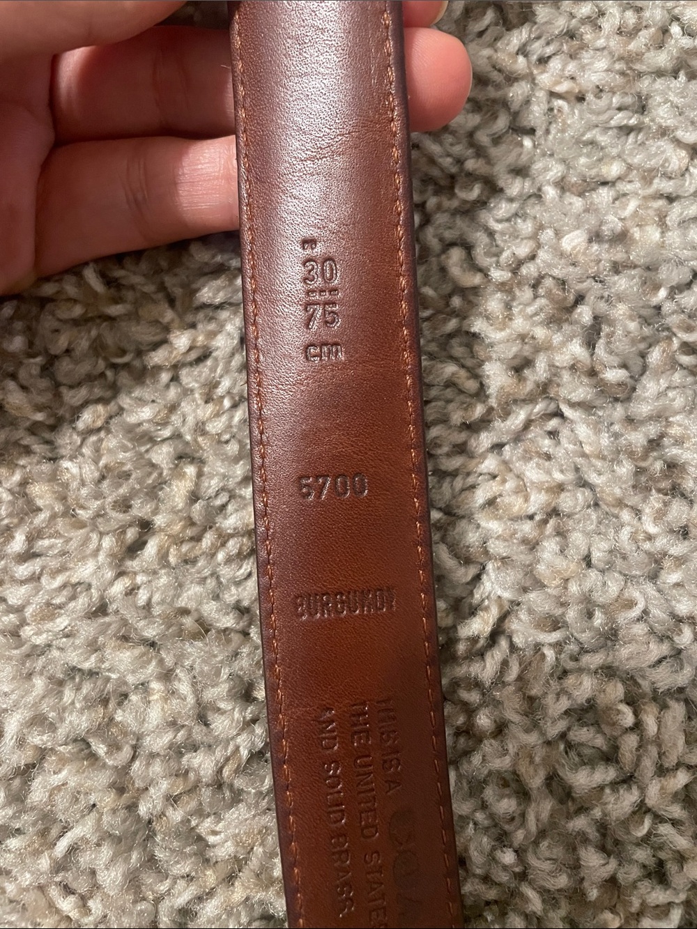 Vintage Coach chocolate brown Leather Belt 30 inch waist - Picture 7 of 7